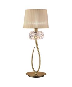 Loewe Antique Brass-Soft Bronze Table Lamps Mantra Shaded Table Lamps